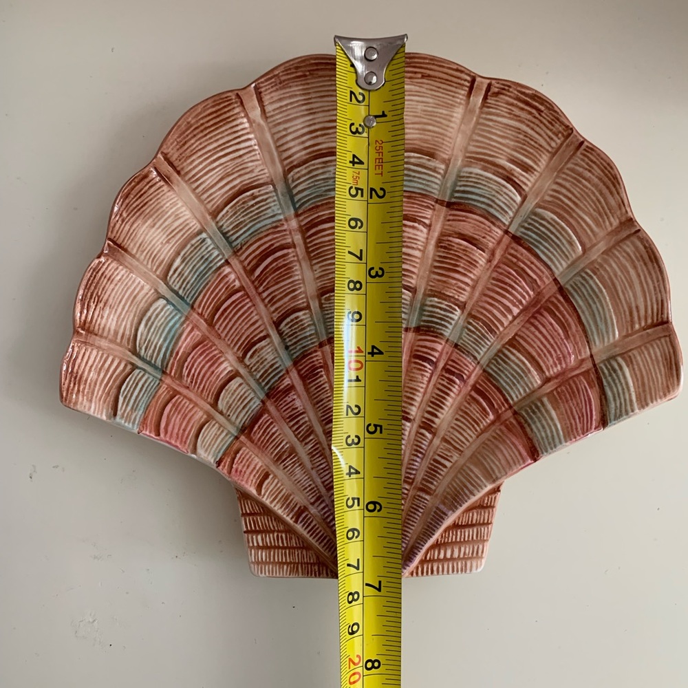 Fitz & Floyd Shell Dish Pink Trinket Plate Decor Beach Ceramic Textured China - Picture 11 of 14